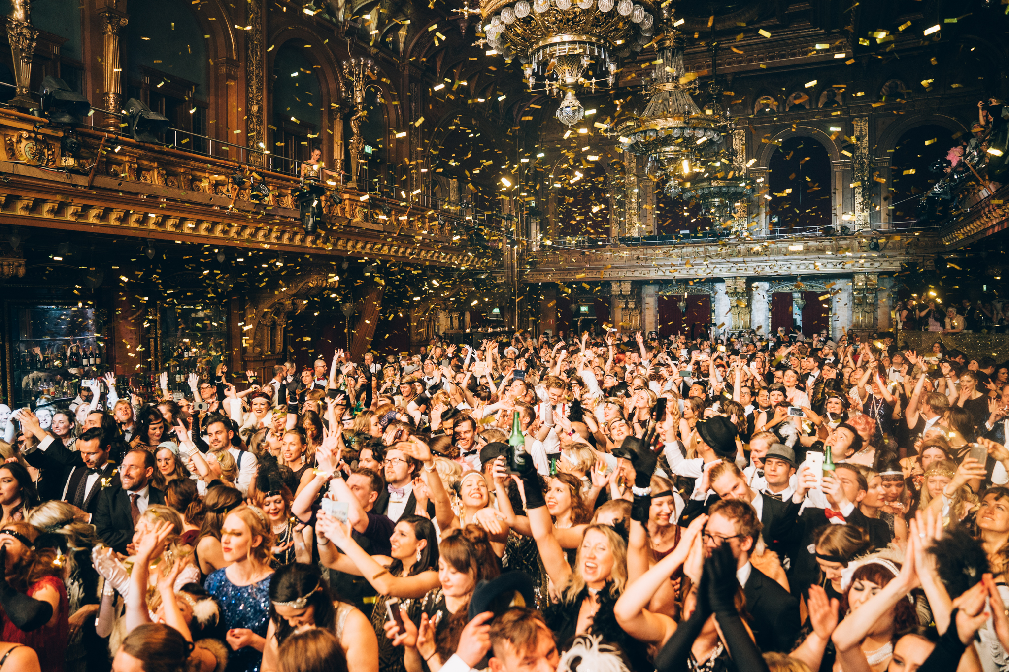 Party like Gatsby event with a large crowd